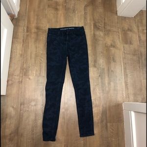 Dark blue camouflage jeans